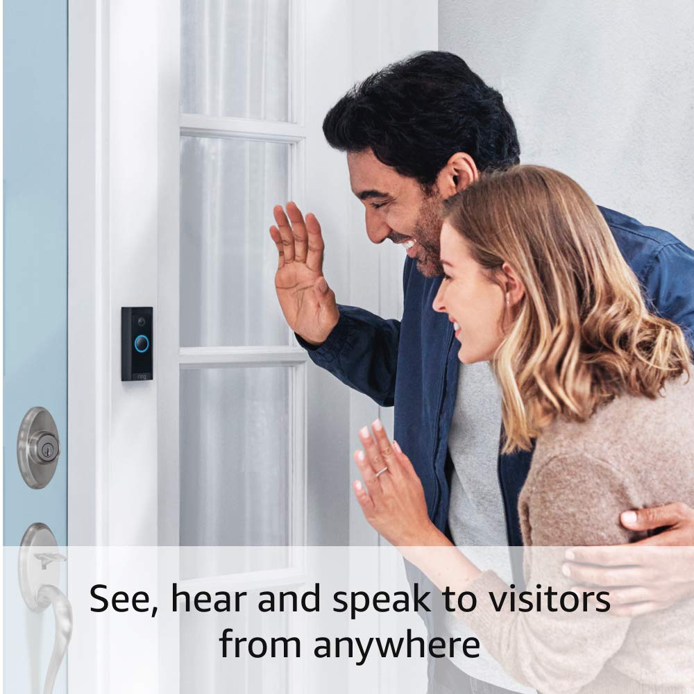 Ring Video Doorbell Wired | Use Two-Way Talk, advanced motion detection.