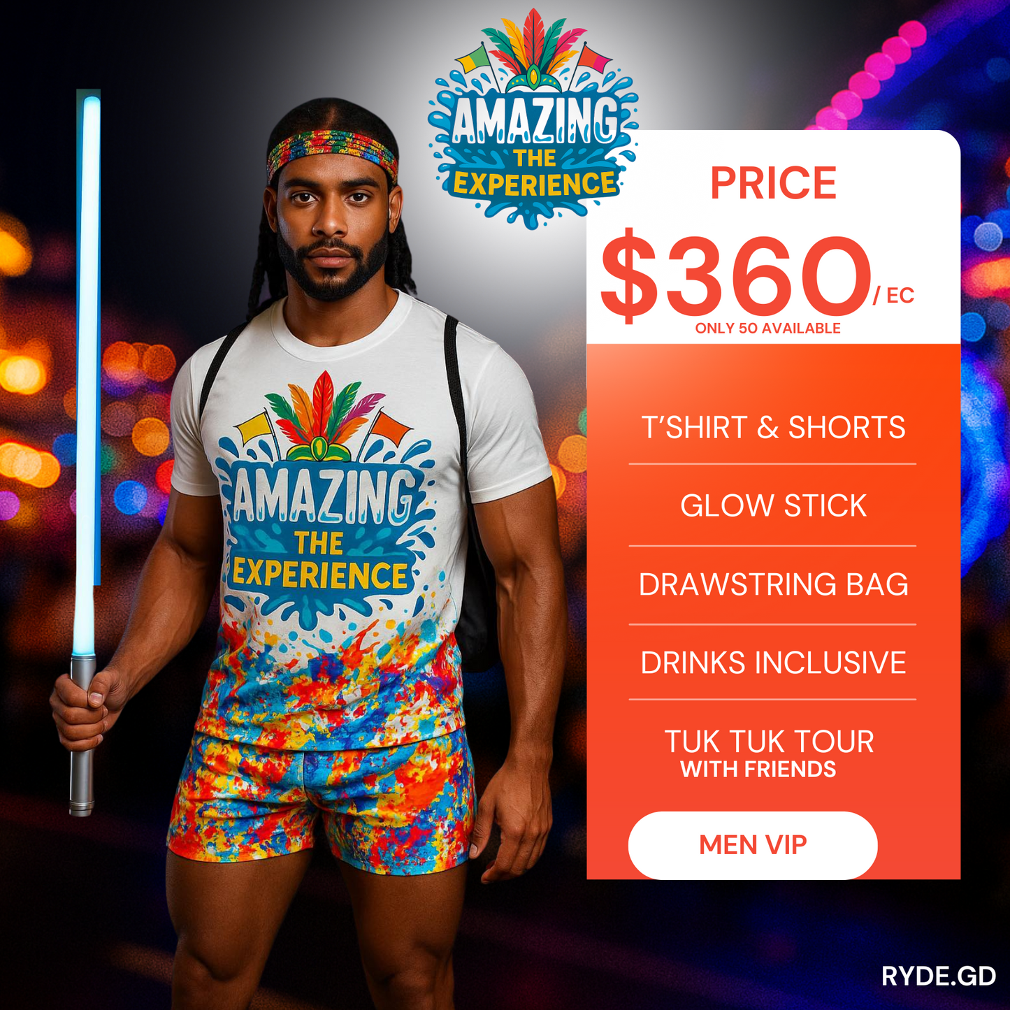 Men VIP Package & Group A1 Boarding Pass | Amazing The Experience