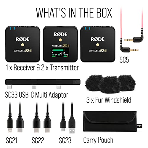 RØDE Wireless Go II Dual Channel Wireless System with Built-in Microphones
